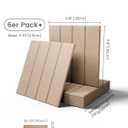 Bumusty Large Cork Board Alternative-36 x 24" Felt Bulletin Board Tiles, with 30 Pushpins, 40 Adhesive Tabs, Bold-Stripe 6-Pack, Cork Boards for Office Push Pin Board Felt Board-Taupe