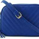 Simple Shoulder Crossbody Bag With Metal Chain Strap And Tassel Top Zipper