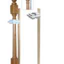 Safety Innovations No Hole Stairway Baby Gate Mounting Kit - Fits Posts from 2 3/4 inches to 3 1/2 inches Wide with Square or Round Tops - No Adhesives On Or Screws in Your Posts, (1-Pack)
