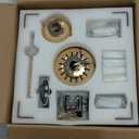 MORE CHANGE 42" Crystal Fandaliers Ceiling Fan with Lights Retractable Blades Remote Control Modern Chandelier Fan 3 Speeds 3 Color Changes Lighting Fixtures, Silent Motor with LED Kits