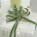 MEEDEE Moss Green Velvet Ribbon 3/8 Inch Double Face Velvet Ribbon 2 Rolls 20 Yards Chartreuse Ribbons for Ornaments, Gift Wrappig, Christmas Tree Decorations, Rustic Wreath, Winter Decor