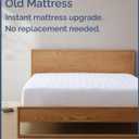 Quilted Fitted Mattress Pad Protector Queen Size - Elastic Fitted Mattress Topper & Cover - Breathable, Soft, Low Profile Top Cover with 8-16 Inch Deep Pockets - Easy-Fit & Machine Washable - White