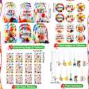 Jenaai 102 Pcs Art Paint Party Favor Supplies Set Gift Includes 12 Drawstring Backpacks 12 Bracelets 12 Badges 12 Keychains 18 Spiral Notepads 12 Pencils 12 Stickers 12 Necklaces