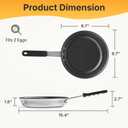 7 x NEWBULIG Nonstick Frying Pan, 8 Inch Heavy-Gauge Aluminum Skillet with Ceramic Nonstick Coating & Stainless Steel Base for Induction, Electric, Gas, Oven Safe, Black Hanging Handle