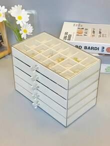 1pc 5-Layer Clear Acrylic Jewelry Box, Large Capacity Jewelry Box