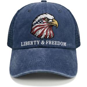 250th Anniversary Embroidered Eagle Hat for Men and Women Vintage Adjustable Baseball Cap Patriotic USA Hats, 2 (Blue)