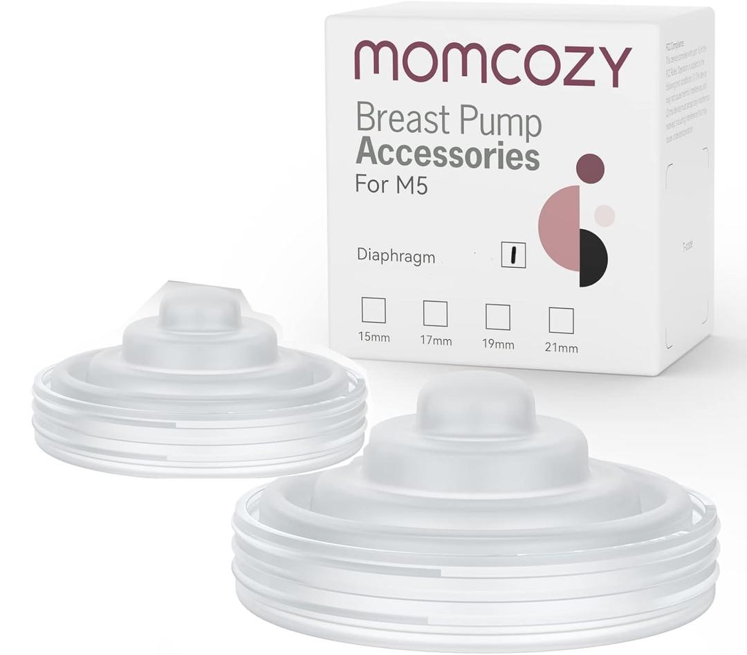 Momcozy M5 Diaphragm, Original Breast Pump Replacement Accessories for M5, 2PCS (White)