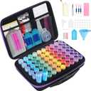 Douorgan Diamond Painting Storage Containers 60 Slots Accessories and Tools Portable Diamond Painting Organizer Shockproof Diamond Art Storage Case Jewelry Beads Storage Box (Medium - 60 Jars)