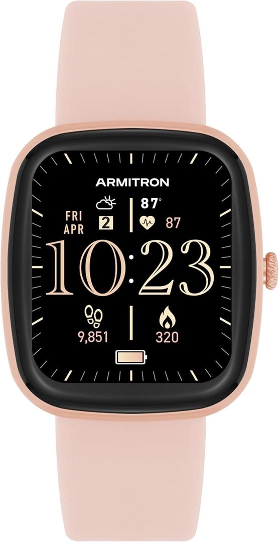 Armitron Connect Lunar Smartwatch, Health and Fitness Tracker, Sport Modes, Water Resistant and More (Blush Pink)