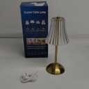 Vintage Lamp,2000mAh Rechargeable Lamps Cordless Lamp,3 Colors+10 Brightness Small Battery Operated Lamps for Bedroom (Gold-Rose)