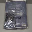 Pinch Pleated Full Blackout Curtains for Bedroom & Living Room, Linen Textured Thermal Insulated Blackout Window Curtains & Drapes 84 Inches Long, 2 Panels Set(40" W x 84" L, Stone Blue)