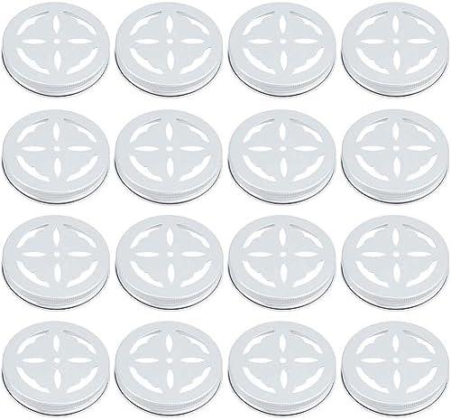 GORGECRAFT 16pcs Mason Flower Jar Insert Lid Plants Organizer Frog Lids Butterflyl Pattern Glass Bottle Covers for Regular Mouth Mason Canning Jars Fixed Tools Home Office, 67mm