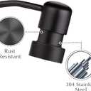 Emerson Essentials Soap Dispenser, Dish Soap Dispenser, Soap Dispenser Bathroom Set, Hand Soap Dispenser, Kitchen Soap Dispenser Set, Glass Soap Dispenser with Pump and Labels | 16 Oz, 2-Pack (Black | Black)