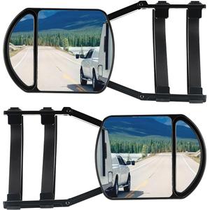 Towing Mirrors, Mirror Extensions For Towing, 360 Degree Rotation Clip-on Dual View Tow Mirrors for Vehicle Car Truck Trailer, 2pcs