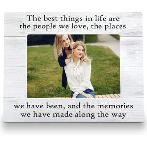 Family Picture Frame 8x10, Family Photo Frame, Inspirational Relationship Gifts for Family Friends Sisters Coworkers Boss, The Best Things in Life Are the People We Love Photo Frame 5X7