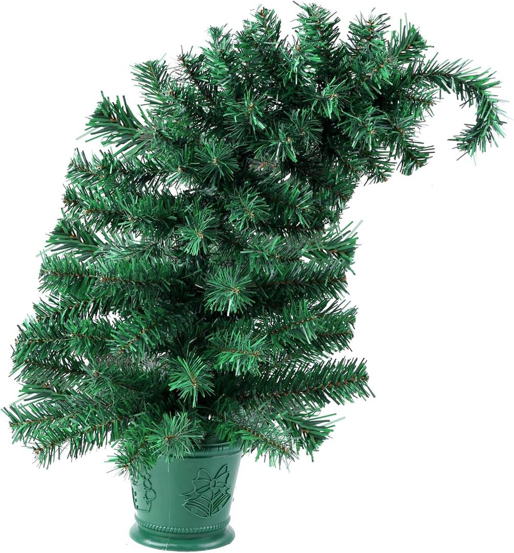 FOIMAS 2FT Artificial Christmas Tree,Whimsical Tabletop Christmas Tree with 120 Bramch Tips Base for Christmas Home Decoration Supply Indoor