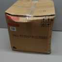 Kante 12 Inch Square Concrete Planter for Outdoor Indoor Home Patio Garden, Large Plant Pot with Drainage Hole and Rubber Plug, Black