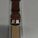 EDIMENS Leather Bands Compatible with Apple Watch 46mm 45mm 44mm 42mm(Series 1 2 3) Band Men Women, Vintage Genuine Leather Wristband Replacement Band Compatible for Apple Watch iwatch Series 10 9 8 7 6 5 4 SE (Classic Retro Walnut)