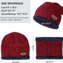Winter Beanie Hats Scarf Gloves Set Thick Warm Slouchy Beanies Hat Knit Skull Cap Neck Warmer for Men Women
