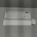 Wireless Keyboard and Mouse Combo - 9 Backlit Effects, Wrist Rest, Double-Shot Keycaps, Metal Panel, Long-Lasting Rechargeable, 2.4G Keyboard Mouse Set for Windows Mac PC Laptop – Sablute, White 