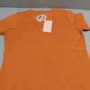 YUCOLEN T Shirts for Women Soft Short Sleeve V Neck Basic Tees Cotton Blend Breathable UPF 50+ Tops for Summer Spring (Orange, M)