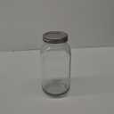 GLING [1 Count 64 oz. Wide-Mouth Glass Mason Jars with Metal Airtight Lids and Bands 2 Quart Large For Preserving, & Meal Prep