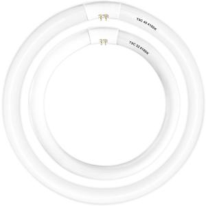 FC16T9/CW 40 Watt and FC12T9/CW 32W Set Cool White, 16'' T9 40 Watt Circline Light Bulbs, 12 inch 32W Circular Fluorescent Tube, Round Fluorescent Bulb CRI 82, 4100K, 5300 Lumen G10q