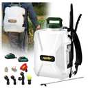 Mellif 3Gallon Battery Powered Backpack Sprayer, Compatible with Makita 18V Battery, 55PSI Electric Garden Sprayer, 7Nozzles, 2 Wands, Green Plastic Backpack Weed Sprayer