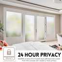 KESPEN Window Privacy Film Frosted Glass Heat Control UV Blocking Privacy Window Film for Glass Windows Static Cling Non-Adhesive Door Coverings Decals for Bathroom Home Office, 23.6 Inch X 6.5 Feet