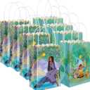 Amscan Vibrant Multicolor Wish Printed Kraft Bags Kraft Bags - 8.25"" x 5.25"" (Pack of 8) - Fun & Sturdy Gift Bags - Stand Out & Unique Style - Perfect for Kids' Parties, Inches