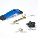 Aluminum T-track Hold Down Clamps,6-3/8"L x 1-1/4"Width-Woodworking and Clamps - High Strength Aluminum Alloy 6063 - Fine Sandblast Anodized - Blue Color (T-track Hold Down Clamps 2pk)