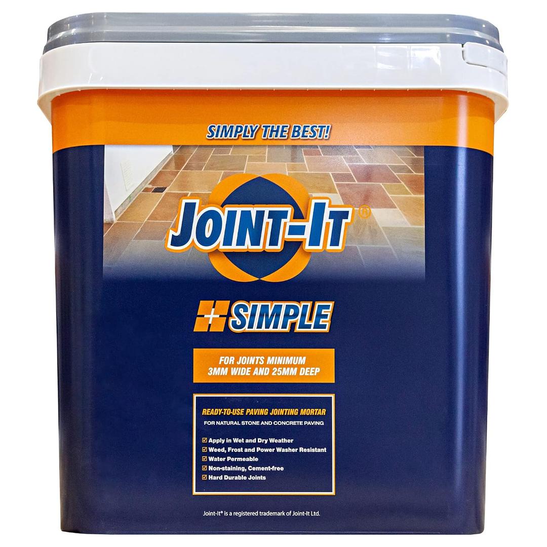 Joint-It Simple Grey Better Polymeric Sand Alternative, Haze-Free Patio Jointing Sand for Flagstones and Pavers, Wet Application Paver Joint Sand 44lbs, Grey