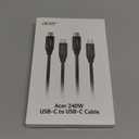 acer USBC Cable, 240W USB C Cable (6.6FT/2 Pack), C to C Fast Charging Nylon Braided Type-C Charger Cord Compatible with iPhone 17/16/ 15 Pro Max, Galaxy S25/S24, MacBook Pro/Air, iPad, Laptop, etc.