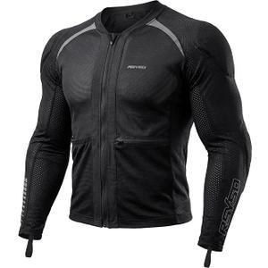 Men's Mesh Motorcycle Jacket with CE Certified Protective Armored Motorcycle Shirt with Reflective Strips, All Season Motorcycle Riding Shirt for Motorcycle Bicycle Scooter Riding Gear, L