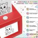 AI Mini Sticker Printer Toy for Kids - Interactive Voice Controlled Portable Thermal Inkless Sticker Maker Machine for DIY Arts and Crafts, 3 4 5 6 7 8 9 10 11 12 Year old Kid Christmas Birthday Gifts