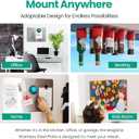 9 inches x 6.5 inches Stainless Steel Plate for Magnets, 3M Adhesive Back, Mounting Screws, Ideal for Magnetic Shelf, Spice Holders, Fridge Magnets. Mount Anywhere! (Silver, 1 Pack)