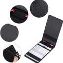 Leather Golf Scorecard Holder - Yardage Book Cover Golf Stat Tracker Sheet - Premium Golf Leather Scorecard - Golf Score Book - Large Size 7.6x4.5IN