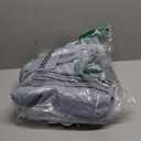 Stone Blue Linen Back Tab Curtains - 90 Inch Long, 2 Panel Set for Dining Cottage - Soft Light Weight Airy Semi Privacy Sheer Curtains with Hooks and Pocket - Light Filtering - 52 x 90 Inch Length