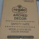 Regalo Safety 30-35 Extra Wide Baby Gate for Doorways & Bottom of Stairs, Pressure Mounted Walk-Through Gate for Babies, Toddlers & Pets, Bronze