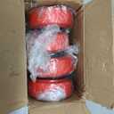 5 Inch Caster Wheel,Polyurethane Caster Set of 4 Load 3200 Lbs,Polyurethane Surface TPE Casters,Dual Ball Bearings,Heavy Duty Casters Replace,for Replace Flatbed Cart & Trolleys Wheels (4 Pack)