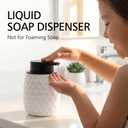 Soap Dispenser, 12 OZ Ceramic Liquid White Hand Soap Dispenser with Honeycomb Design for Kitchen or Bathroom, Refillable Dish Lotion Dispenser, ANTIS'S HOME