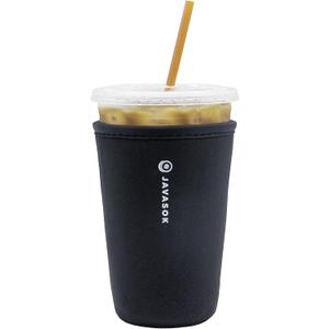 Sok It Java Sok Iced Coffee & Cold Soda Insulated Neoprene Cup Sleeve (Black, Medium: 22-28oz)