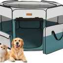 Dog Playpen, Portable Pet Play Pen for Cat, Puppies, Rabbits, Chickens, Foldable Large-Capacity Pet Tent for Indoor/Outdoor Travel Camping Blue