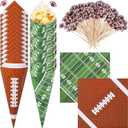 Jingmore 160 Pcs Football Party Supplies Kit Football Popcorn Cones Cups with Cocktail Picks for Charcuterie Food Appetizers Snacks, Food Boxes for Party Favors Decorations