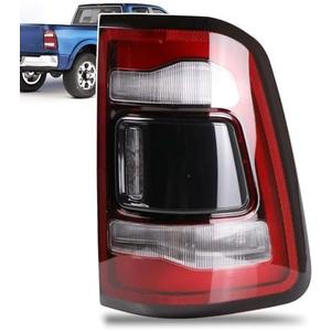 Lathsy LED Tail Lights Black Cover w/o Blind Spot Detection Compatible With 2019-2023 Dodge Ram 2500 Right Passenger Side Replace:68361718AD