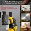 Square Slot Cutter, Stainless Steel Drywall Outlet Cutter Compatible with Dewalt 20V & Milwaukee M18 Oscillating Tools, One Step in Place Electrical Box Cutter for Drywall (Square)