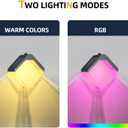 Traveant Solar Camping Lights, RGB Solar Lanterns Hanging Decorative Lights - 4 Pack Waterproof Outdoor Lantern Lamps for Camping, Halloween, Christmas, Garden, Patio, Yard, Lawn, Pathway