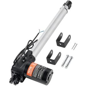 VEVOR Linear Actuator 12V, 12 Inch Heavy Duty 1320lbs/6000N Linear Actuator, 0.19"/s Linear Motion Actuator with Mounting Bracket & IP44 Protection for Electric Door Industrial Machinery Vessels Cargo