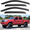 Window Visors Rain Guards for Toyota Tacoma 2005-2023 Double Cab/Full-Size Cab, Out-Channel Window Vent Wind Deflectors Visors Shades for 05-23 Tacoma Crew Cab