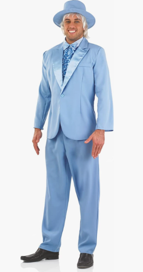 fun shack Tuxedo Costume for Men  Orange or Blue Suit Mens  Funny 90s Movie Character, Halloween Costumes for Men (XX-Large)